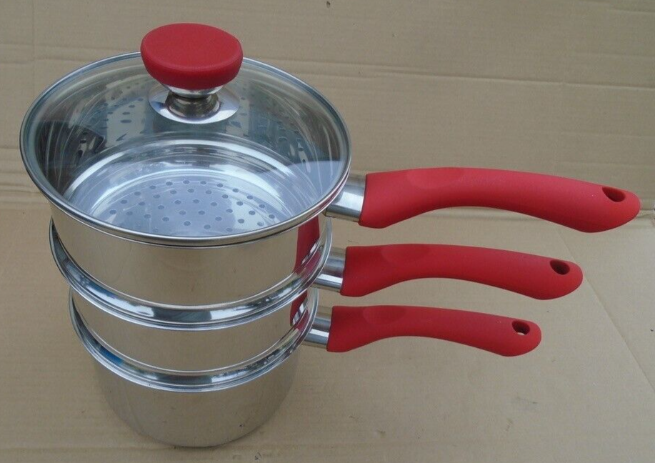 Culinary Edge 4PC Stainless Steel Double Boiler Set 3QT