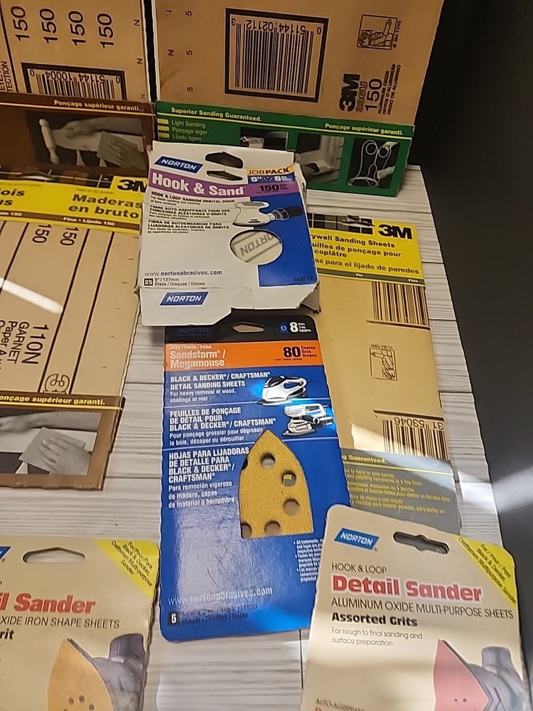 Norton Sandpaper Sheets Lot