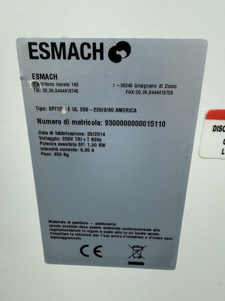 Esmach /Bongard SP/1D-E Volumetric Dough Divider