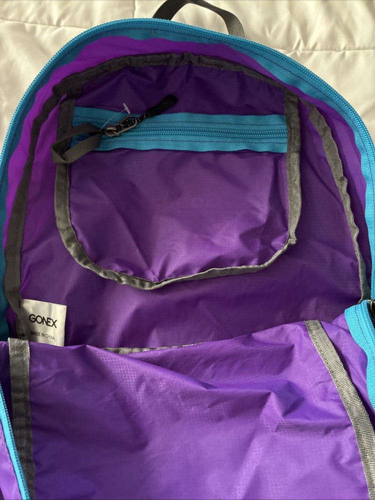 Gonex Lightweight Packable Travel Backpack Purple Flexible