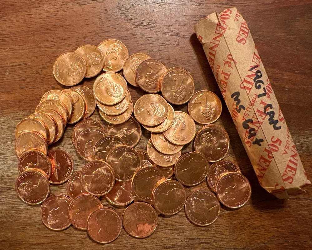 1967 Canadian Penny Roll
