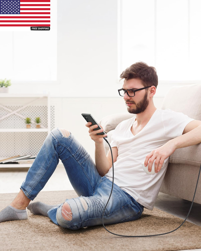 Android Auto USB Cable 2-Pack (3Ft Each) USB A to USB C Cord, 10Gbps Data Transf