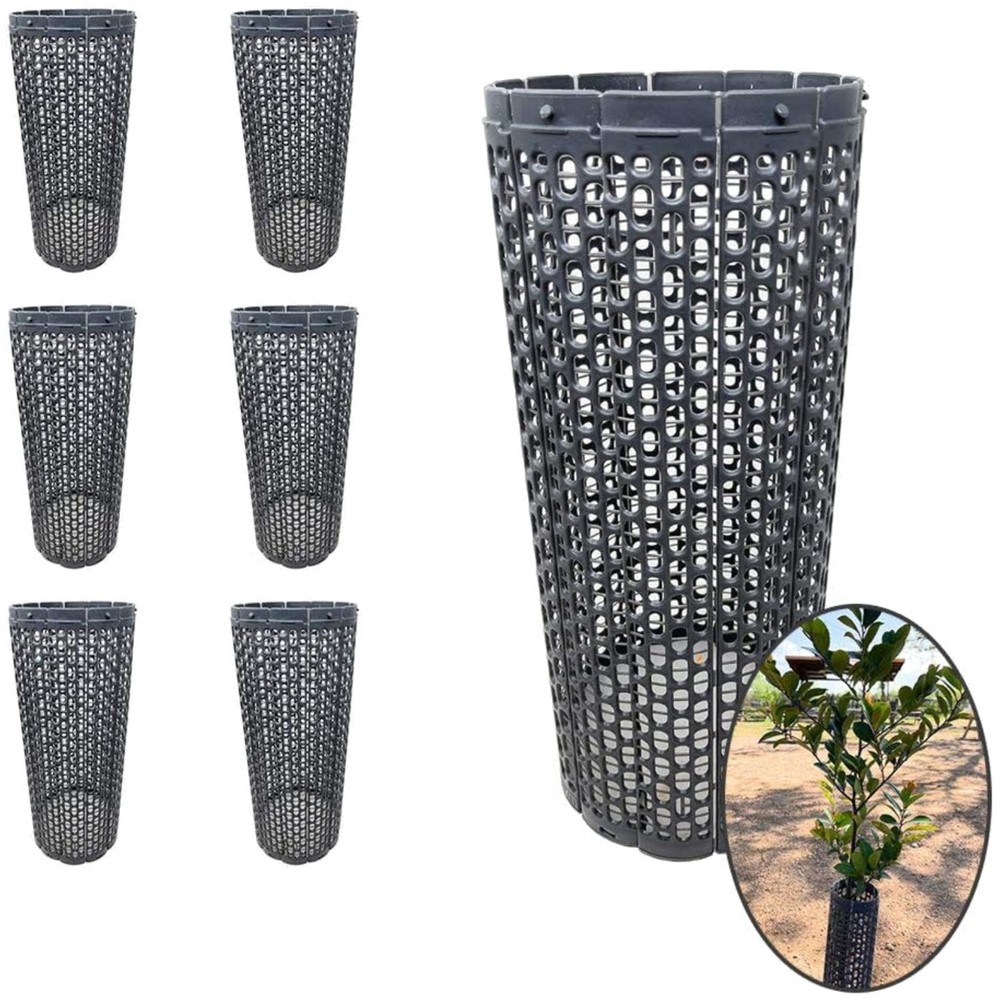 15" Stackable Spiral Tree Guards, Bark Protection - Set of 6
