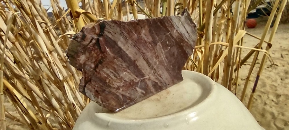 Lapidary Chalcedony Marble Specimen Thick Slab