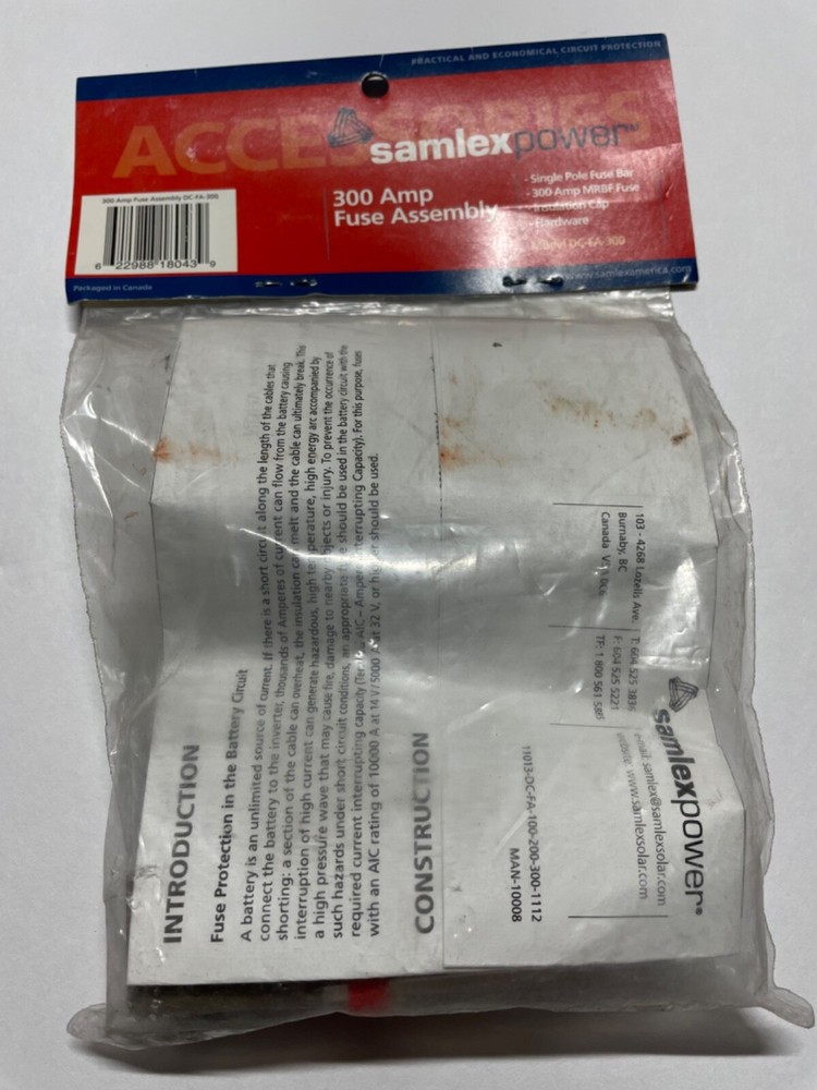 Samlex Solar DC-FA-300 Fuse Block