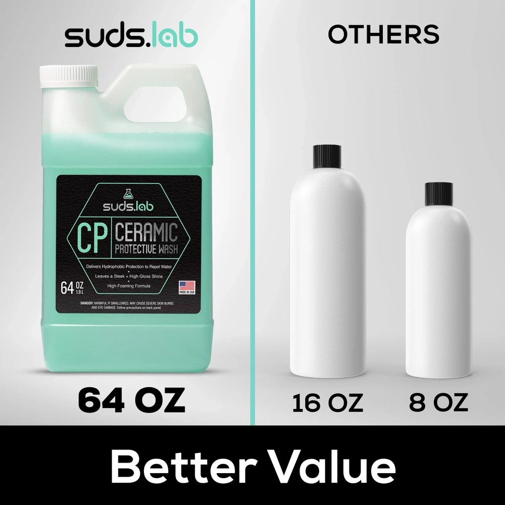 2 Pack Suds Lab Ceramic Protective Vehicle Wash, 64 oz bottle