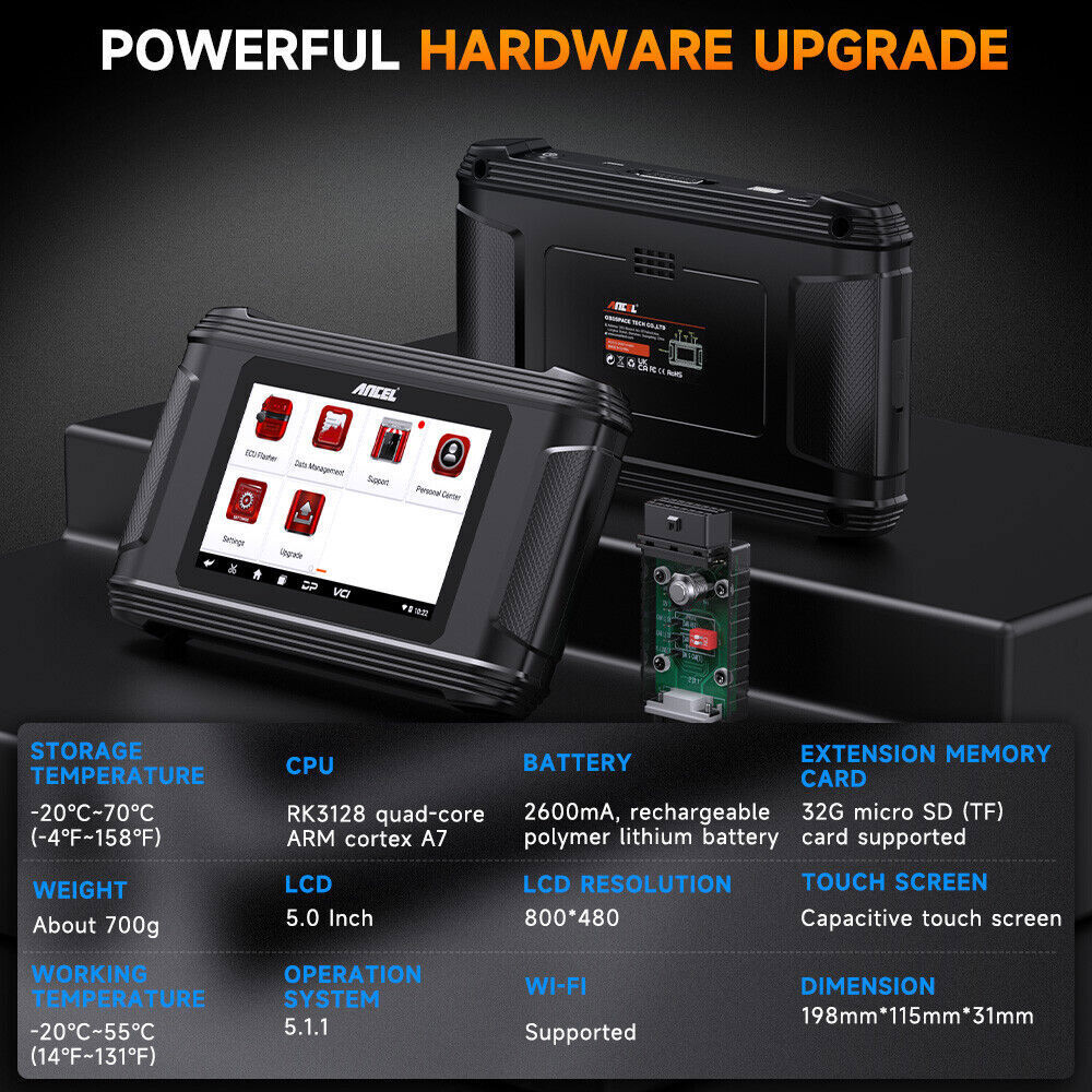 ANCEL EC500 Car Diagnostic TCM ECU Flashing Clone Read Write Reset IMMO Scanner