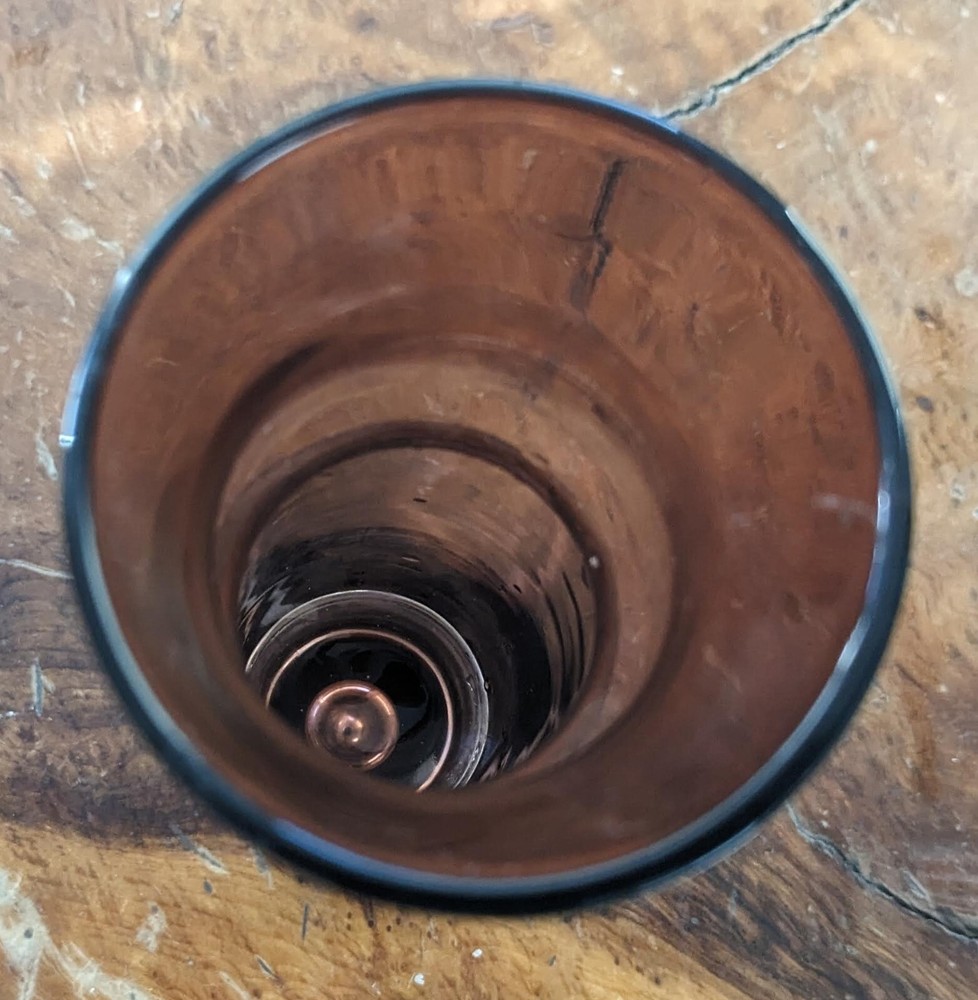 Enesco Amethyst Hand Blown Vase Bubble Bottom 8"