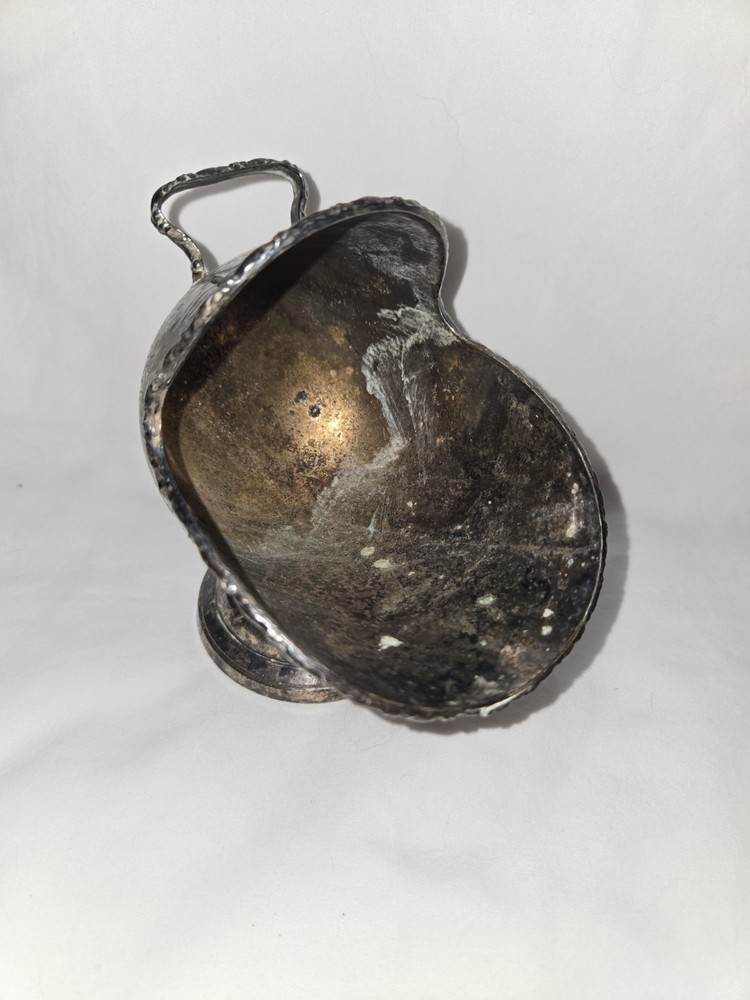 Vintage Sugar Scuttle Silver Plate Floral Design