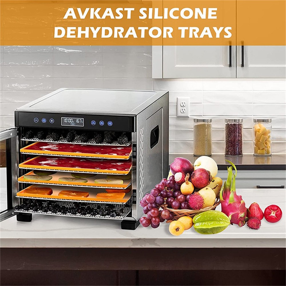 Silicone Dehydrator Sheets,Fruit Leather Silicone Dehydrator Mats with Edge