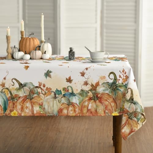 Fall Tablecloth 60×84 Inch Rectangular, 60" x 84" (Rectangular) Orange