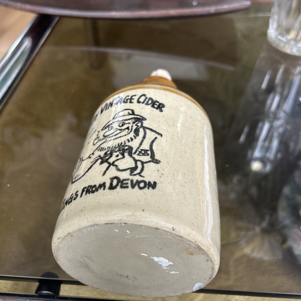 Vintage Empty Stoneware Creedy Cider Devon Flagon 18cm