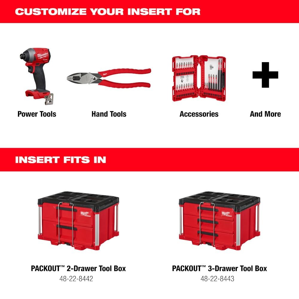 Milwaukee 48-22-8452 Customizable Foam Insert for PACKOUT Tool Boxes