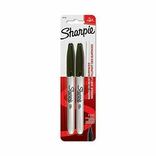 Sharpie Permanent Markers, Fine Tip Black 6-2packs/total 12