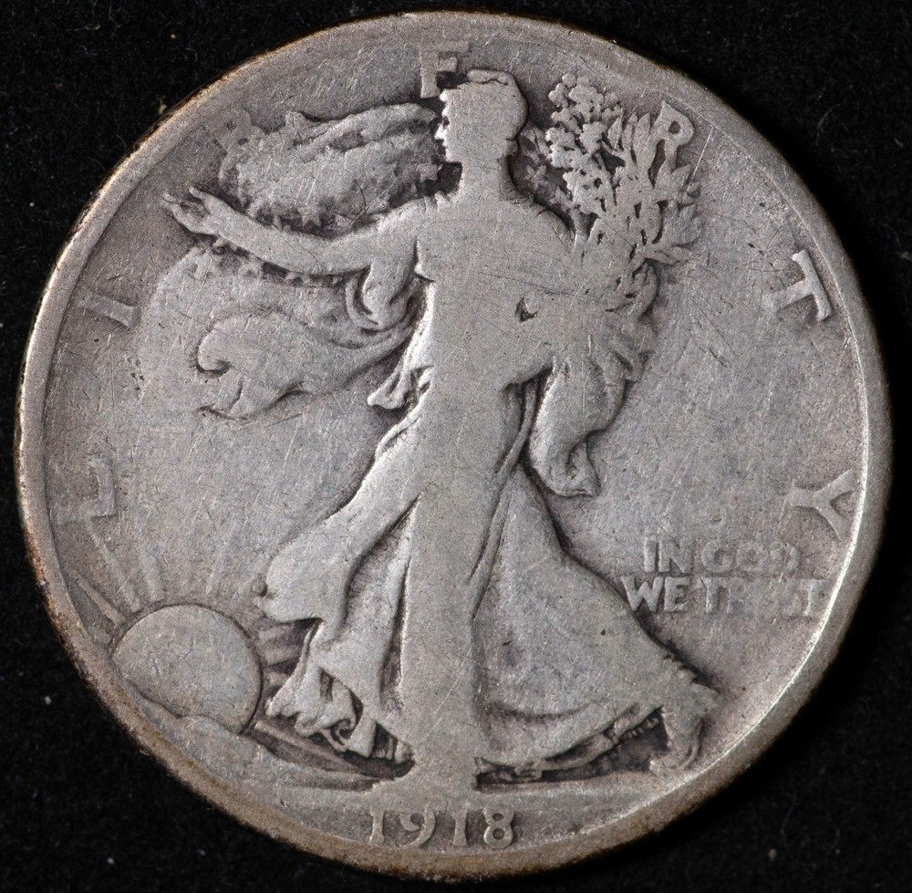 1918-D LIBERTY WALKING HALF DOLLAR
