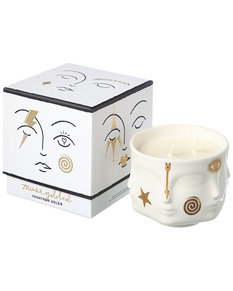 Jonathan Adler Gilded Muse Candle White