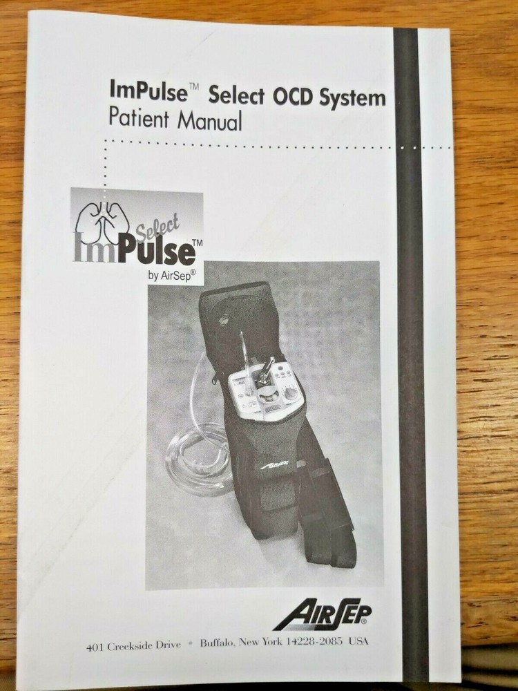 Patient Manual for ImPluse Elite OCD System Oxygen Conserver by AirSep