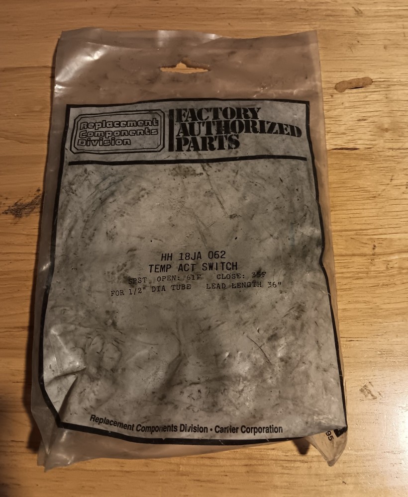 Carrier HH18JA062, SW Temp Actuator