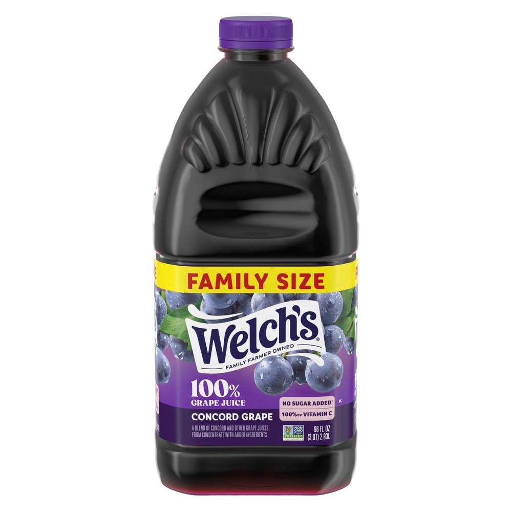 Welch's 100% Grape Juice Concord Grape 96 fl oz Bottle (3 Pack) 3 Pack