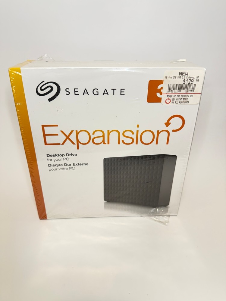 Seagate External Hard Drive 3T USB NIB with plastic wrap