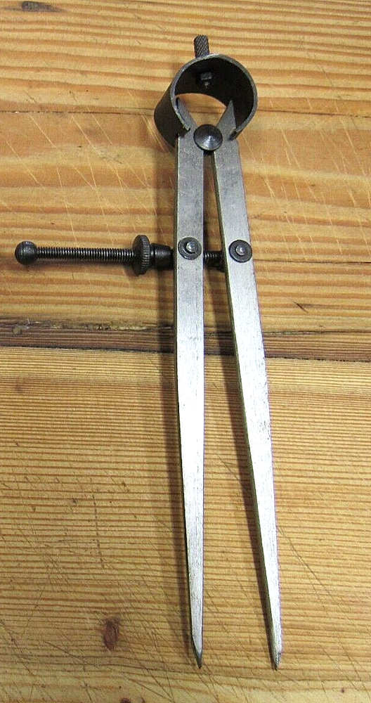 2 MACHINEST INSIDE DIVIDER COMPASS UNBRANDED IN GOOD CONDITION