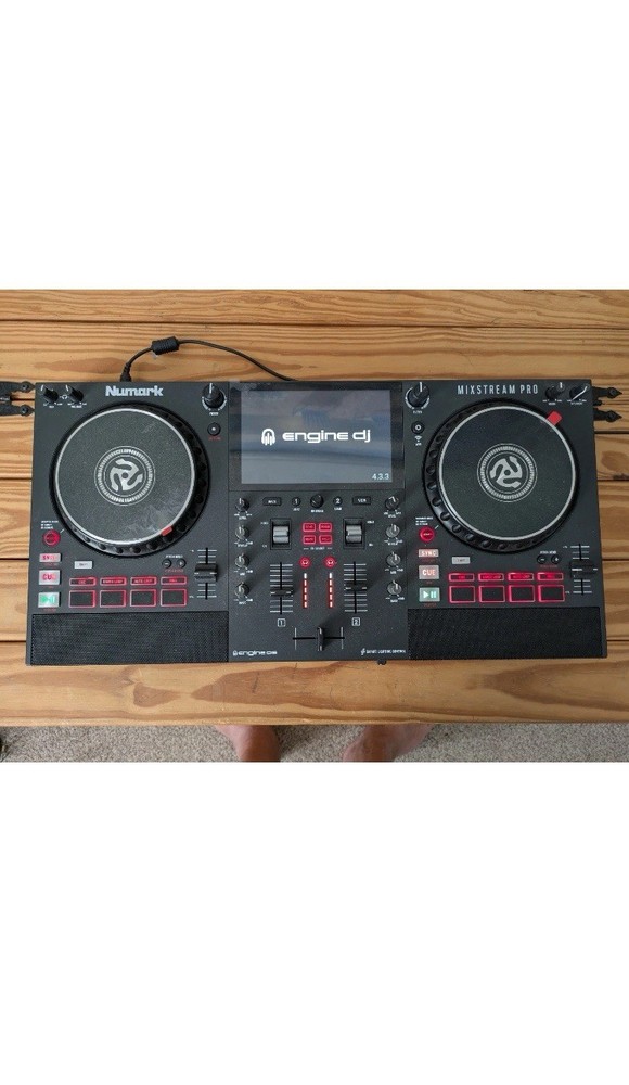 Numark Mixstream Pro Double Deck DJ Controller Built-in Mixer LED Lights XLR USB
