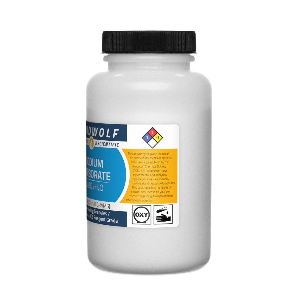 Sodium Perborate, 12oz, ACS Reagent Grade, Sturdy Bottles, SHIPS SAME DAY