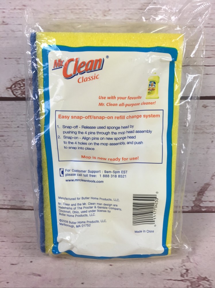 Mr Clean Classic Sponge Mop Refill With Scrubber