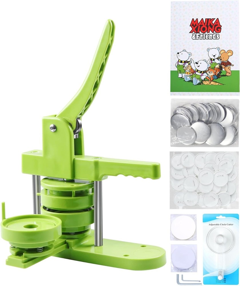 Detachable 75mm Button Maker Machine: Easy DIY Press with Extras Included