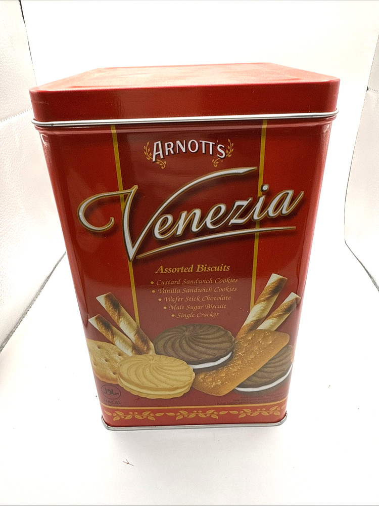 Arnott's Venezia Assorted Biscuits Decorative Tin EUC