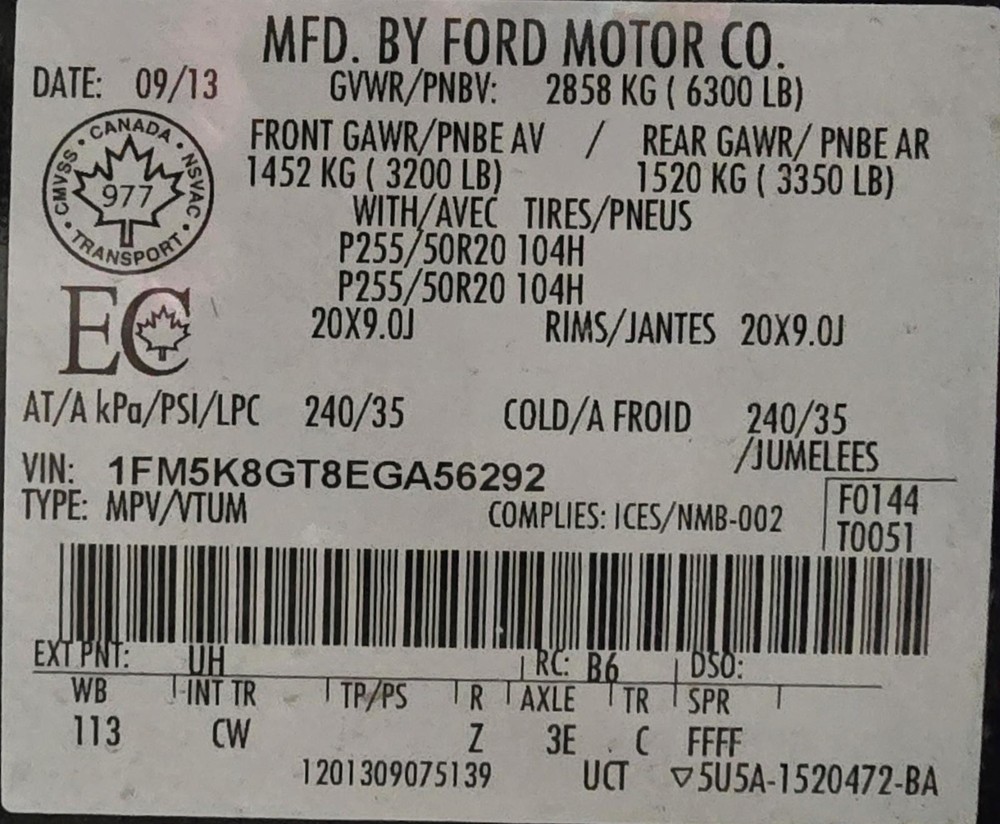 Used Infotainment Display fits: 2014 Ford Explorer Front display 8`` screen ID D