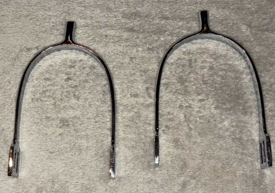 NEW 3'' MENS NEVER RUST SPURS SILVER COLOR