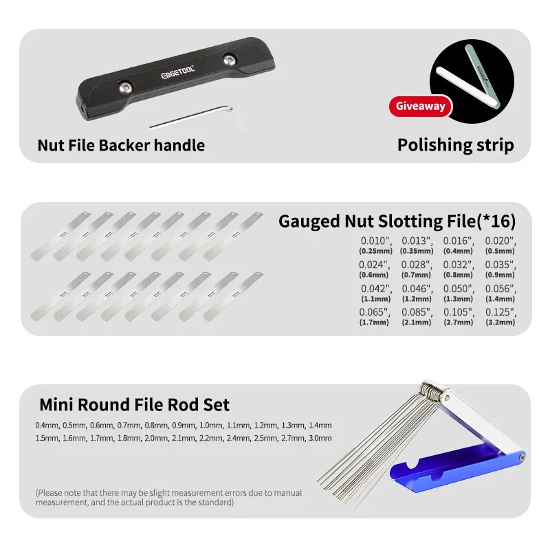 Guitar nut slotting file high-precision nut grinding string distance tool