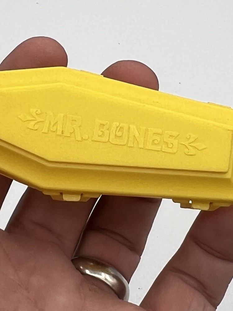 Vintage 1970’s Fleer MR. BONES Halloween Yellow Coffin Candy Container - Empty