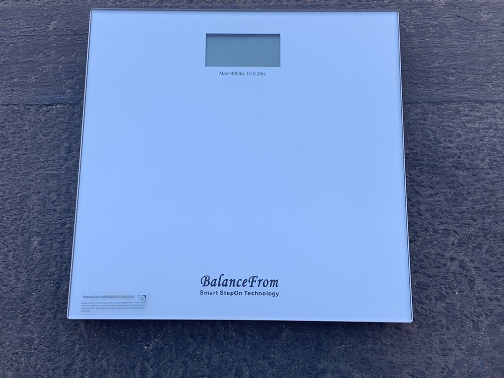 BalanceFrom Bathroom Scale Digital Body Weight with Step-On Technology - Silver 