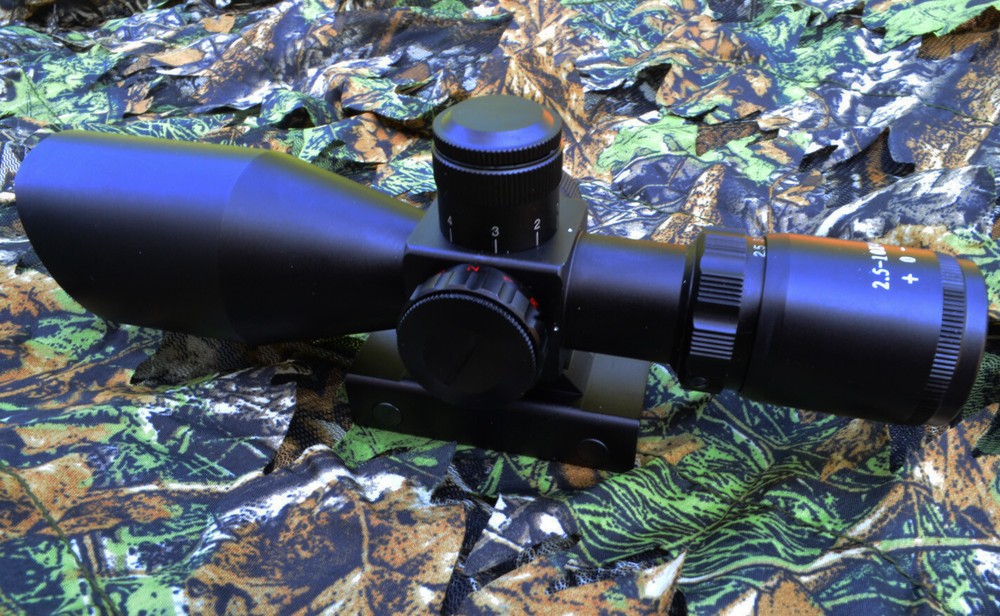 Adjustable 2.5-10x40 Compact Rifle Scope with Illuminated Mil-Dot Reticles
