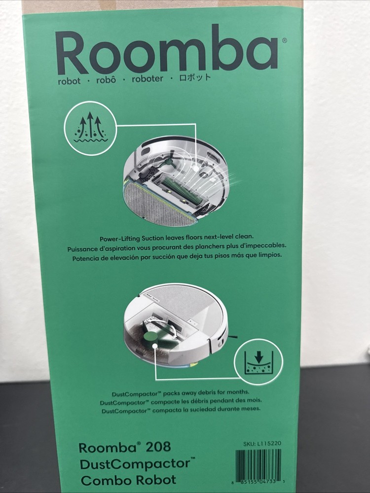 iRobot Roomba 208 DustCompactor Combo Robot Vacuum & Mop
