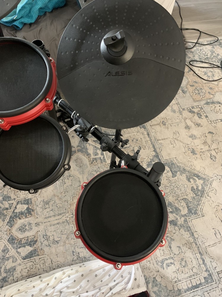 Alesis Nitro Max Expanded Electronic Drum Kit Red