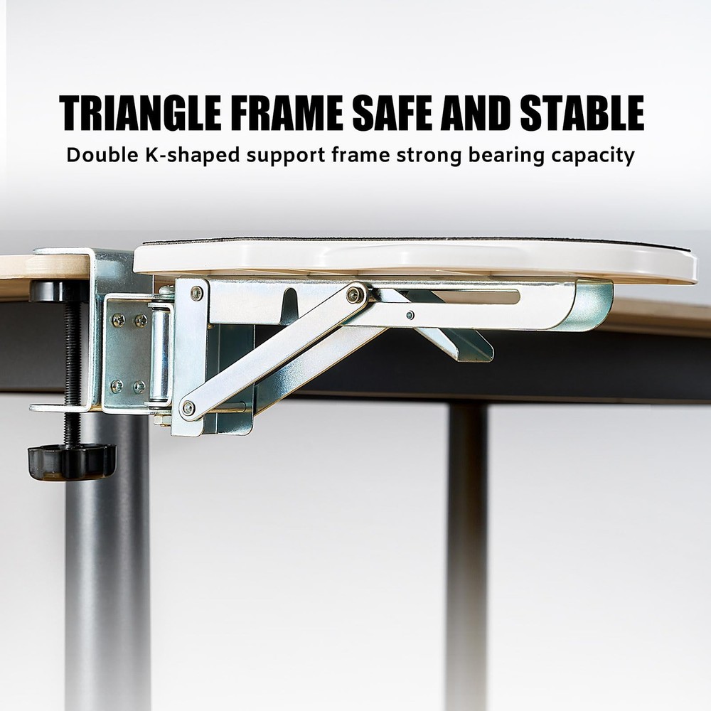 Computer Arm Rest Desk 180 Adjustable Rotating Extender Tray 90 Foldable Elbow