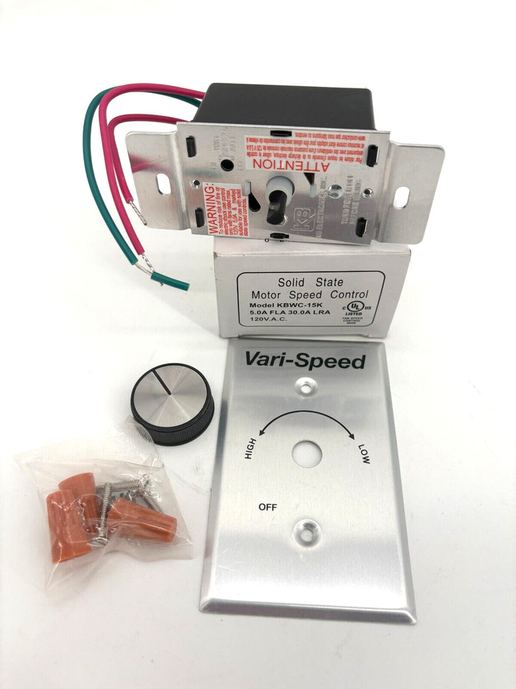 New KB Electronics KBWC-15K Solid State Motor Speed Control 120VAC 5A