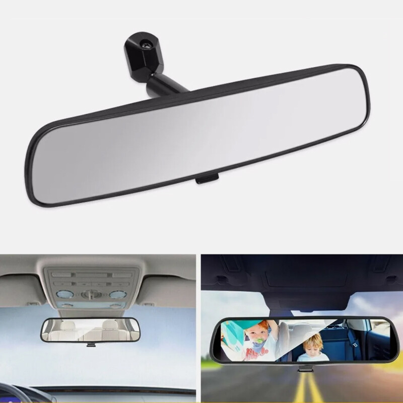 Universal Inner Inside Interior 10 Inch Rearview Rear View Mirror w/Adhesive Kit