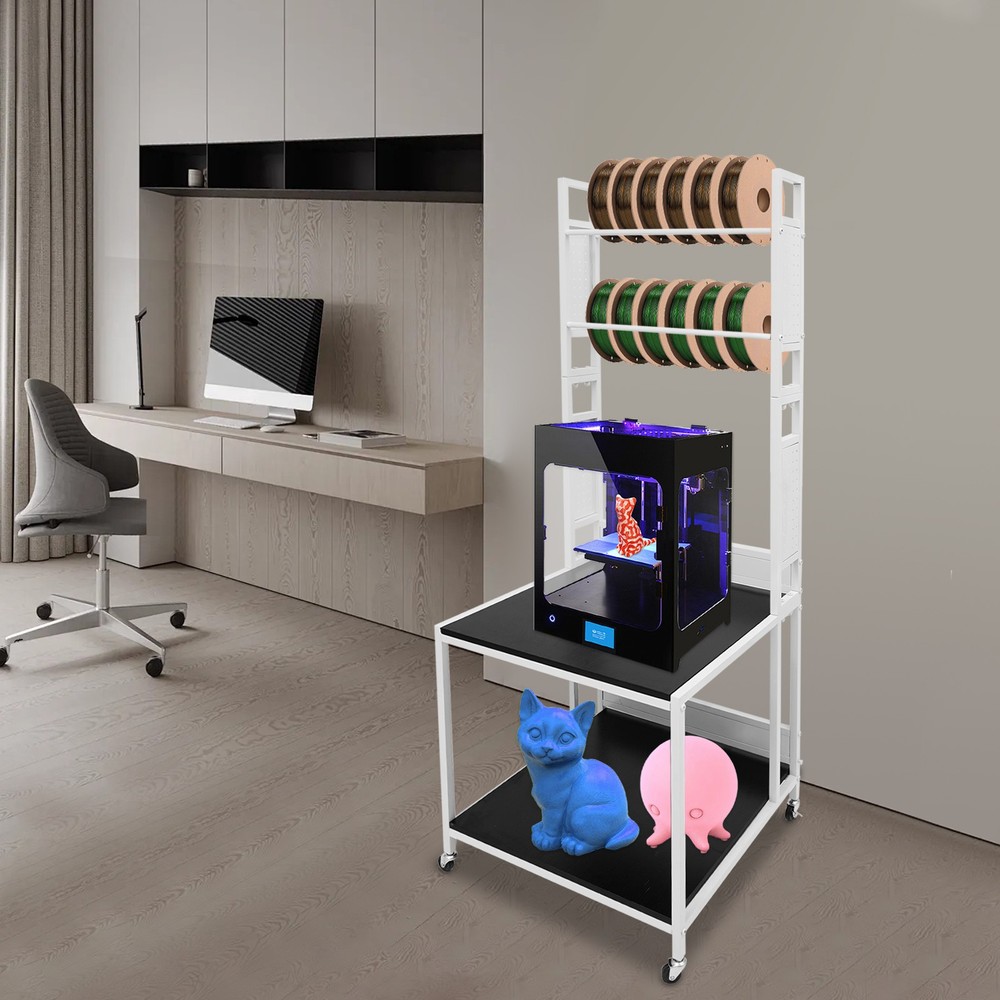 3D Printer Stand Heavy Duty Mobile Printer Table with Wheels for Studio Office