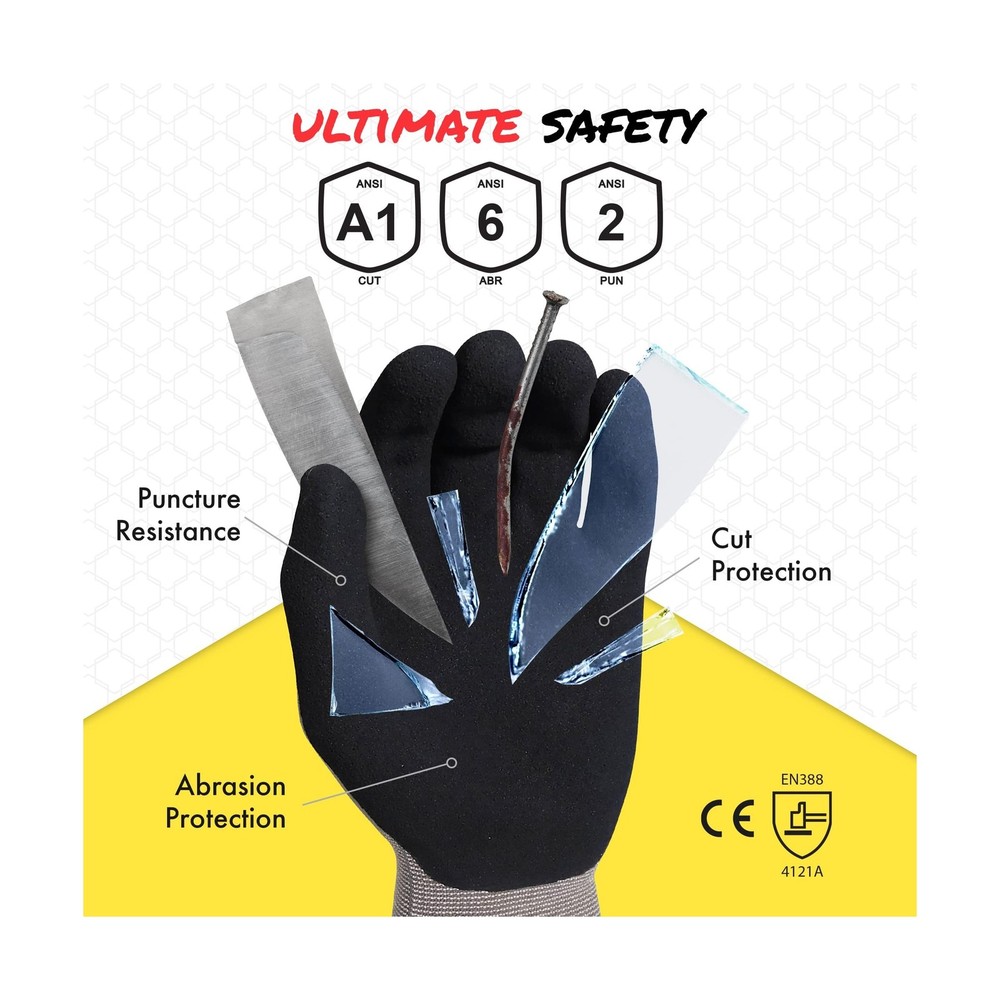 Quest Protective Apparel Cut and Puncture Resistant Work Gloves – Lightwei