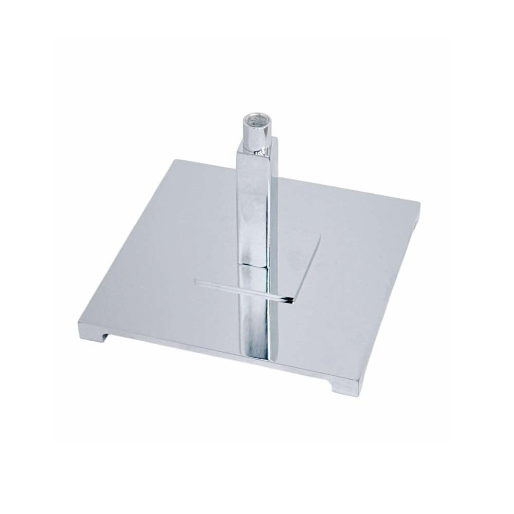 8" x 8" Chrome Square Parsons Base 5/8" Thread Fitting Chrome Display Base