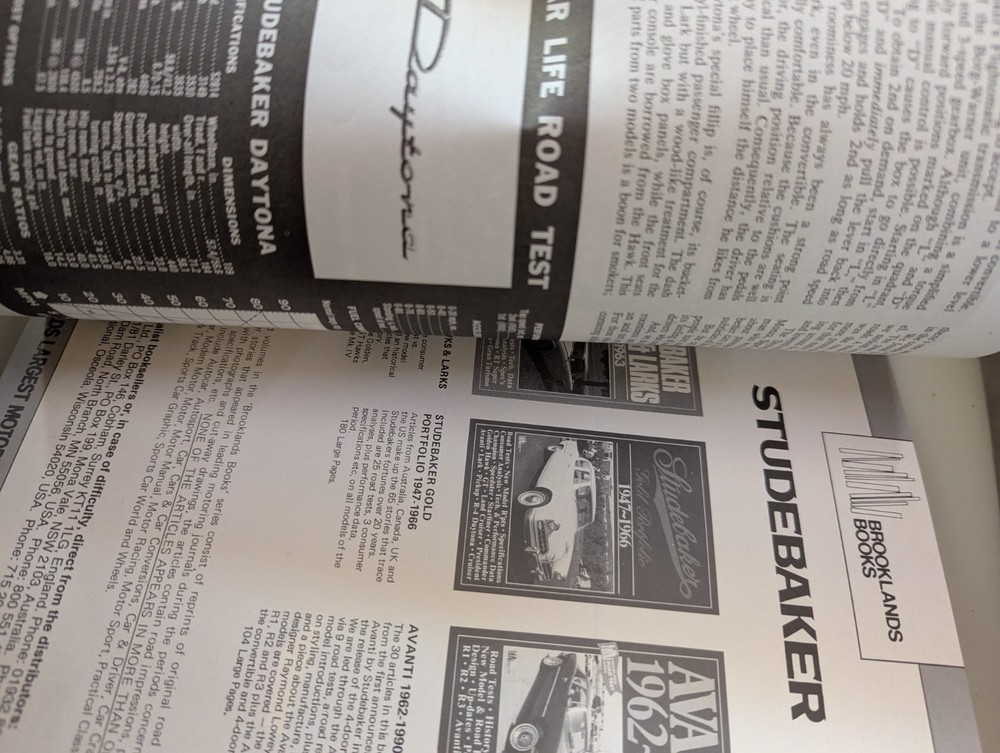 Studebaker Hawks & Larks 1956 - 1963 Book