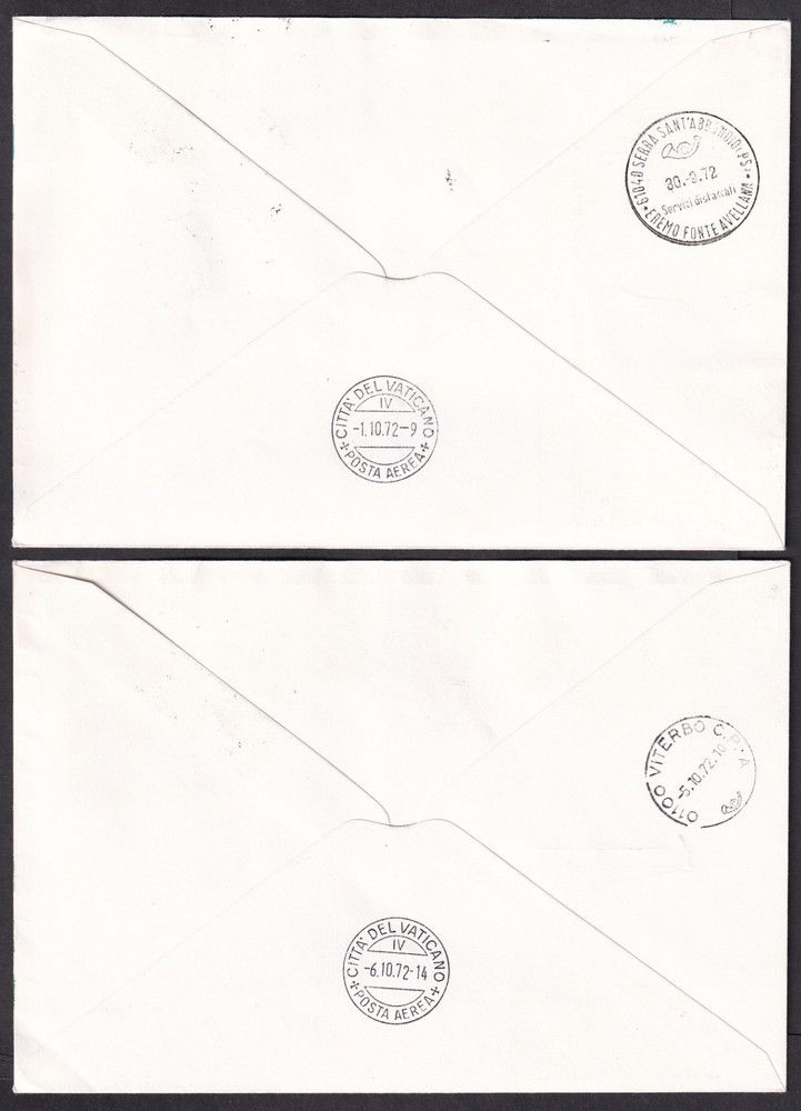 Vatican + Italy 1972 HELICOPTER covers (4)