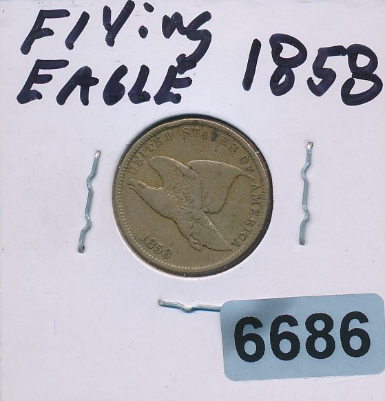 FLYING EAGLE - 1858 PENNY - NICE GRADE - #6687