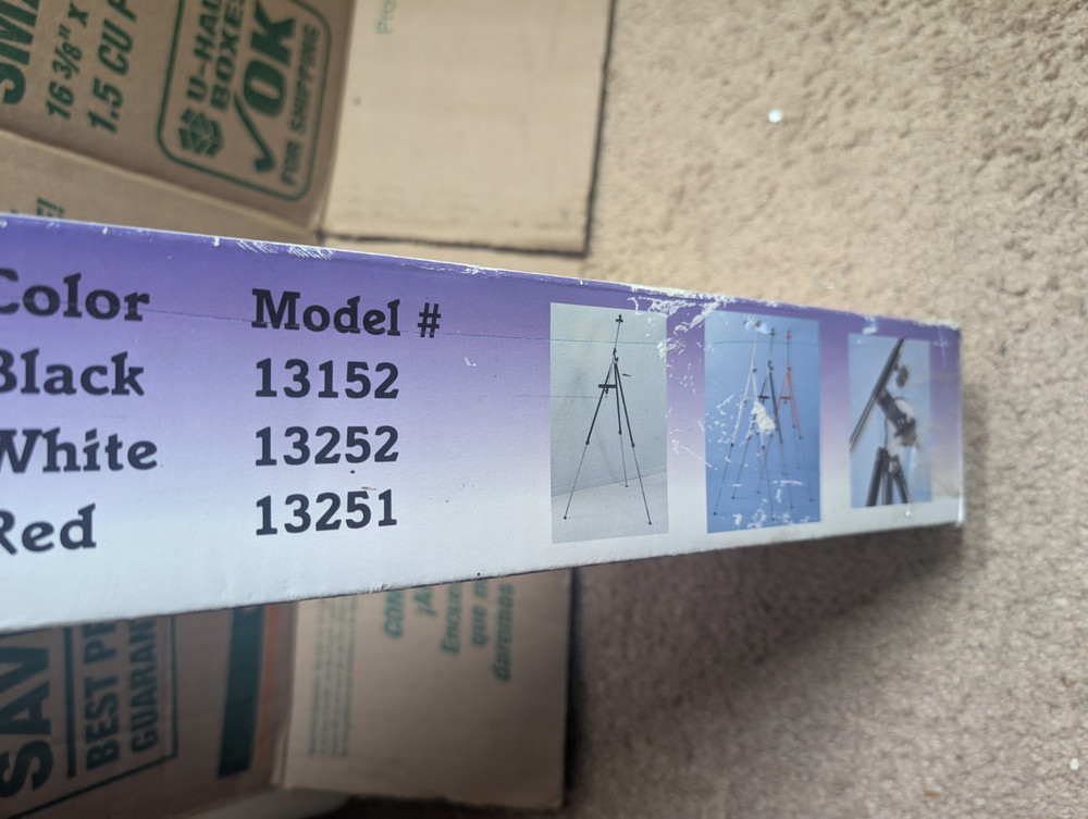 New in Box Studio Designs Student Field Easel #13152 ~ Black
