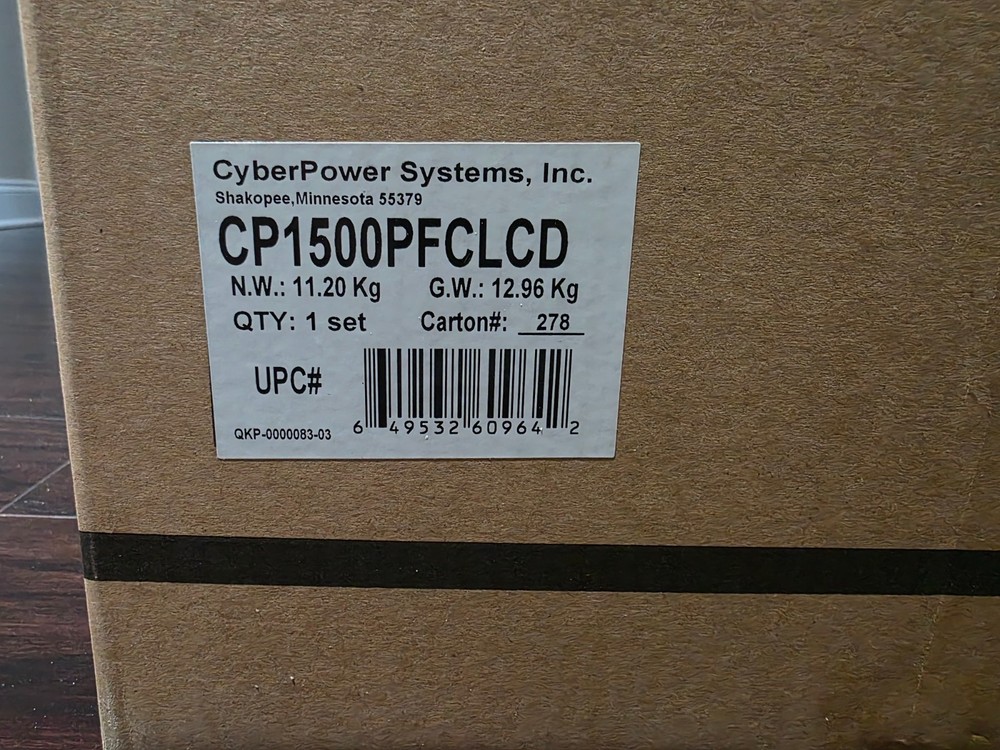 CyberPower CP1500PFCLCD 900W PFC Sinewave UPS System