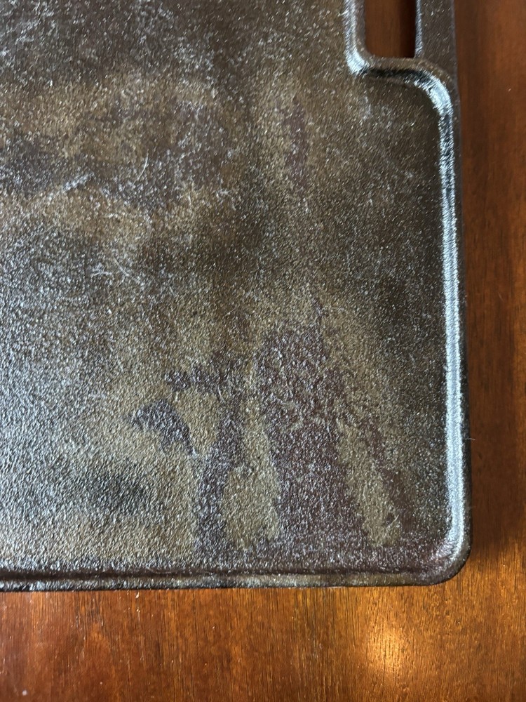 Cast Iron Reversible Griddle Pan Flat & Ribbed Grill 18x10 Double Sided